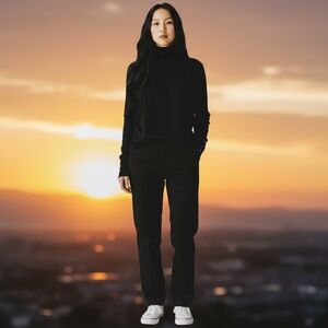 Zara Black Turtleneck – Size S